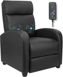 Homall Massage Recliner PU Leather Faux Leather Recliner Home Theater Recliner with Padded Seat and Massage Backrest