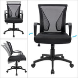 Homall Mid-Back Office Desk Chair Ergonomic Mesh Task Chair with Lumbar Support