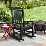 Lacoo Adirondack Rocking Chair All Weather Resistant Resin Outdoor Patio Rocking Chair