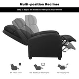 Homall Massage Recliner PU Leather Faux Leather Recliner Home Theater Recliner with Padded Seat and Massage Backrest