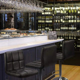 Homall Set of 2 Adjustable Swivel Armless Bar Stools with PU Leather