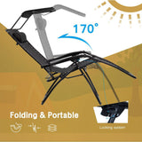 Homall Zero Gravity Chair Outdoor Folding Recliner Lounge Chair with Attachable Sunshade Canopy and Holder