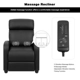 Homall Massage Recliner PU Leather Faux Leather Recliner Home Theater Recliner with Padded Seat and Massage Backrest