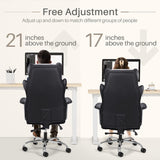 Homall Ergonomic Executive Office Desk Chair 500 lbs Capacity High Back with Footrest Lumbar Support Reclining Adjustable Height & Swivel Wheels