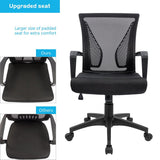 Homall Mid-Back Office Desk Chair Ergonomic Mesh Task Chair with Lumbar Support
