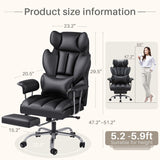 Homall Ergonomic Executive Office Desk Chair 500 lbs Capacity High Back with Footrest Lumbar Support Reclining Adjustable Height & Swivel Wheels