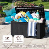 Homall 100-Gallon Outdoor Resin Deck Box for All-Weather Use Lockable Waterproof Storage Solution with Cushion Storage