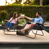 Homall Zero Gravity Chair Outdoor Folding Recliner Lounge Chair with Attachable Sunshade Canopy and Holder