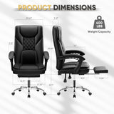 Homall Home Office Chair Adjustable Executive Leather Chair With Arms Ergonomic High Back Cushion Lumbar Back Support Computer Desk Chair