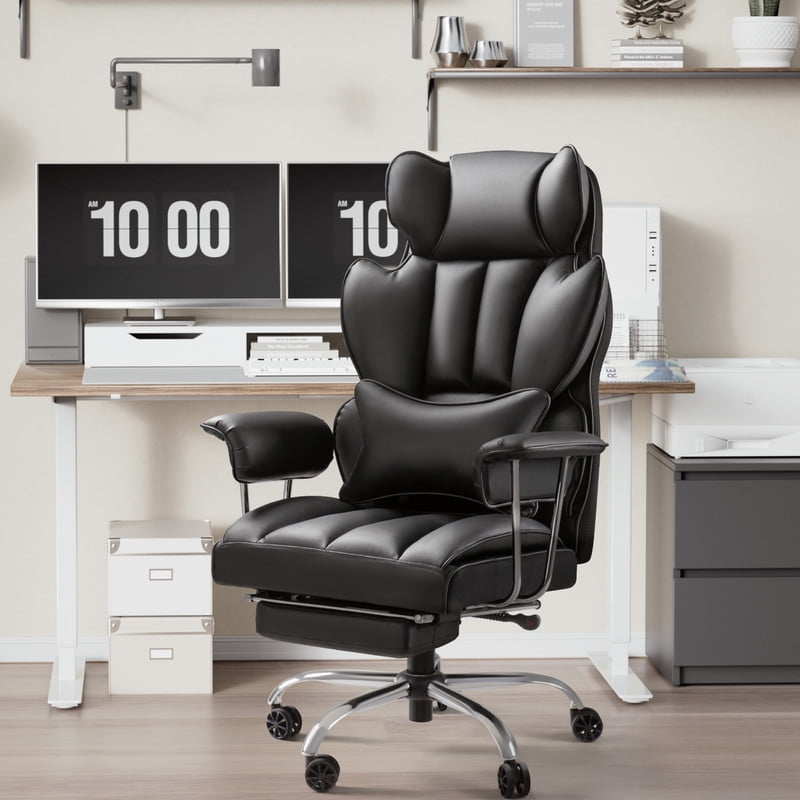 Homall Ergonomic Executive Office Desk Chair 500 lbs Capacity High Back with Footrest Lumbar Support Reclining Adjustable Height & Swivel Wheels