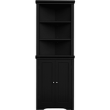 Homall Corner Cabinet Freestanding Corner Shelf with 2 Doors and 3 Shelves, Tall Corner Storage Cabinet for Bathroom, Living Room, Kitchen, Living Room, White