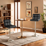 Homall White Adjustable Armless Swivel Bar Stools with PU Leather, Set of