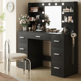 Homall Vanity Desk Set with Mirror, Drawers, and USB Power Outlet Makeup Vanity with Adjustable Lights in 3 Modes