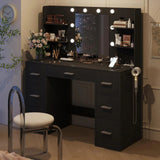 Homall Vanity Desk Set with Mirror, Drawers, and USB Power Outlet Makeup Vanity with Adjustable Lights in 3 Modes