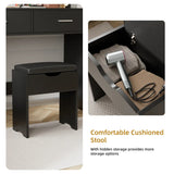 Homall Vanity Set with Mirror and Drawer Makeup Vanity Desk and Chair Set with Lights