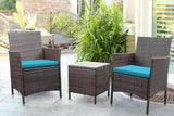 Homall Three Pieces Outdoor Conversation Set Patio Set with Table