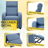 Homall Fabric Recliner Chair Adjustable Modern Home Theater Seating Single Recliner Sofa Living Room Armrest Chair With Thick Cushion