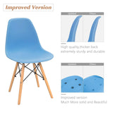 Homall Dining Chairs Pre Assembled Modern Style DSW Chair Classic Shell Armless Indoor Kitchen Dining Living Room Side Chairs Set of 4