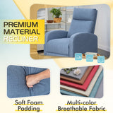 Homall Fabric Recliner Chair Adjustable Modern Home Theater Seating Single Recliner Sofa Living Room Armrest Chair With Thick Cushion