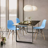 Homall Dining Chairs Pre Assembled Modern Style DSW Chair Classic Shell Armless Indoor Kitchen Dining Living Room Side Chairs Set of 4