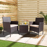 Homall Three Pieces Outdoor Conversation Set Patio Set with Table