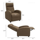 Homall Massage Recliner PU Leather Faux Leather Recliner Home Theater Recliner with Padded Seat and Massage Backrest
