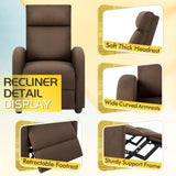 Homall Fabric Recliner Chair Adjustable Modern Home Theater Seating Single Recliner Sofa Living Room Armrest Chair With Thick Cushion