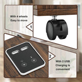 Homall Auto LED Nightstand with 2 USB Charging Ports, Removeable Nightstand has Adjustable Rotary Table, Bedside Tables with One Drawer and 2 Shelf,Including 3 Color LED Lighting