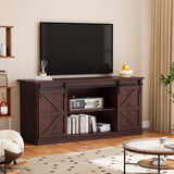 Homall 58'' TV Stand for TVs up to 65'', Storage Cabinet with Sliding Barn Door, Entertainment Center