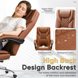Homall Home Office Chair Adjustable Executive Leather Chair With Arms Ergonomic High Back Cushion Lumbar Back Support Computer Desk Chair