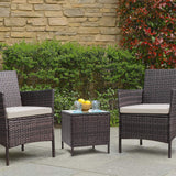 Homall Three Pieces Outdoor Conversation Set Patio Set with Table