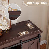 Homall 58'' TV Stand for TVs up to 65'', Storage Cabinet with Sliding Barn Door, Entertainment Center