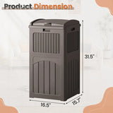 Homall Homes & Gardens 36 Gallon Trash Can Plastic Kitchen Trash Can