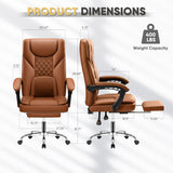 Homall Home Office Chair Adjustable Executive Leather Chair With Arms Ergonomic High Back Cushion Lumbar Back Support Computer Desk Chair