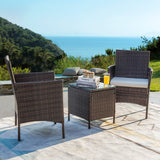 Homall Three Pieces Outdoor Conversation Set Patio Set with Table
