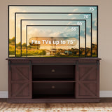 Homall 58'' TV Stand for TVs up to 65'', Storage Cabinet with Sliding Barn Door, Entertainment Center