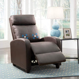 Homall Massage Recliner PU Leather Faux Leather Recliner Home Theater Recliner with Padded Seat and Massage Backrest