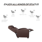 Homall Massage Recliner PU Leather Faux Leather Recliner Home Theater Recliner with Padded Seat and Massage Backrest