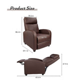 Homall Massage Recliner PU Leather Faux Leather Recliner Home Theater Recliner with Padded Seat and Massage Backrest