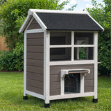 Homall Outdoor Wooden Dog House with Air Vents Indoor Puppy Shelter for Large Dogs