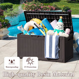 Homall 100-Gallon Outdoor Resin Deck Box for All-Weather Use Lockable Waterproof Storage Solution with Cushion Storage