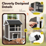 Homall Outdoor Wooden Dog House with Air Vents Indoor Puppy Shelter for Large Dogs