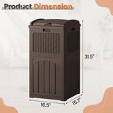 Homall Homes & Gardens 36 Gallon Trash Can Plastic Kitchen Trash Can