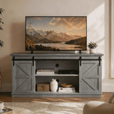 Homall 58'' TV Stand for TVs up to 65'', Storage Cabinet with Sliding Barn Door, Entertainment Center