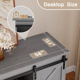 Homall 58'' TV Stand for TVs up to 65'', Storage Cabinet with Sliding Barn Door, Entertainment Center