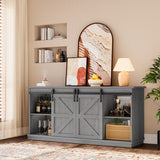 Homall 58'' TV Stand for TVs up to 65'', Storage Cabinet with Sliding Barn Door, Entertainment Center