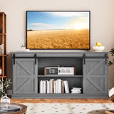 Homall 58'' TV Stand for TVs up to 65'', Storage Cabinet with Sliding Barn Door, Entertainment Center