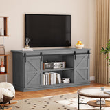 Homall 58'' TV Stand for TVs up to 65'', Storage Cabinet with Sliding Barn Door, Entertainment Center
