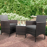 Homall Three Pieces Outdoor Conversation Set Patio Set with Table