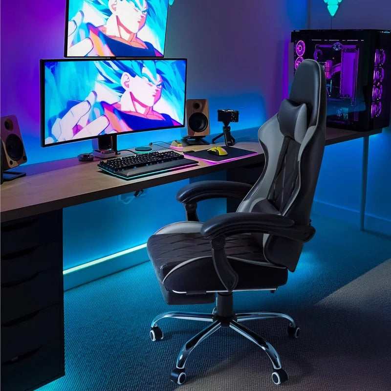 Homall Gaming Chair Massage Office Chair Computer Racing Chair High Back PU Leather Chair with Footrest